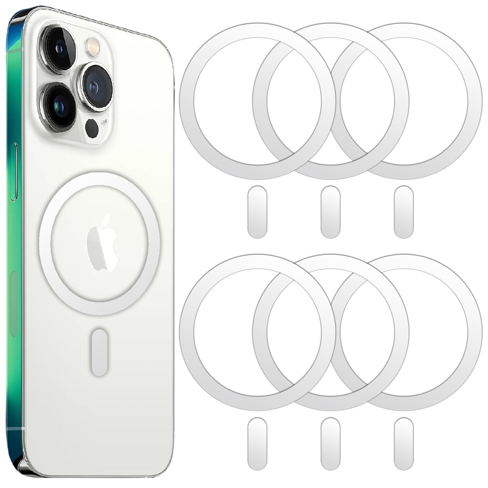 Python Trend One Metal Ring Adhesive Compatible With Magsafe Sticker Designed For Iphone 12 13 14 15 16 Phone Case Conversion, M