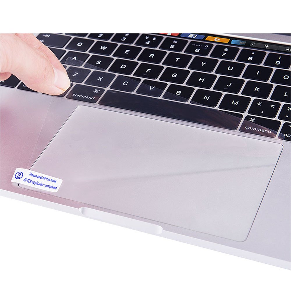 (2 Pack) Clear Anti Scratch Trackpad Protector Touchpad Cover Skin For Newest Macbook Pro 13 Inch With Or Without Touchbar Model