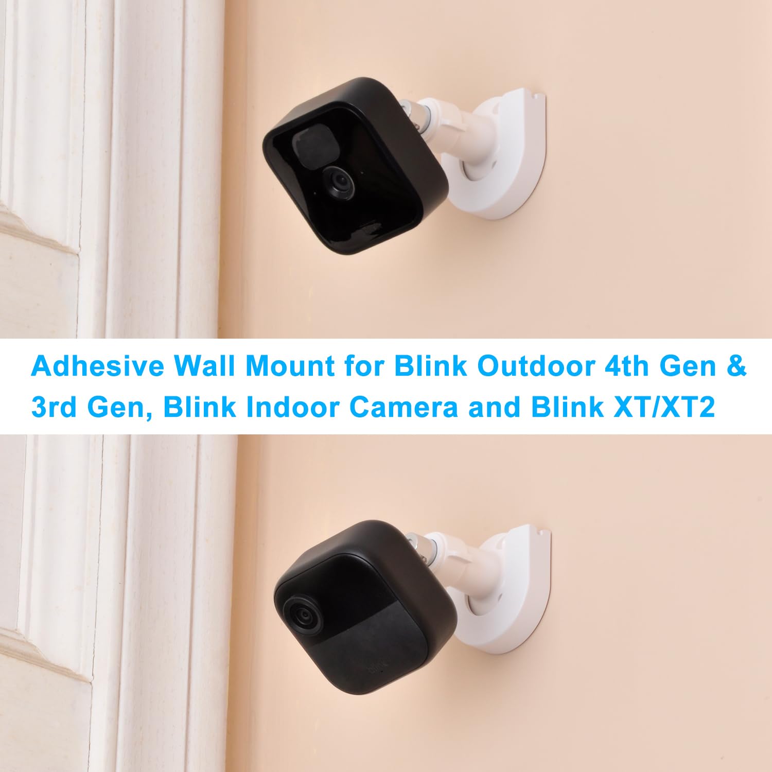 2 Pack Strong Adhesive Wall Mount +Adjustable Indoor/Outdoor Security Wall Mount Compatible With All New Blink Outdoor 4 (4Th Ge