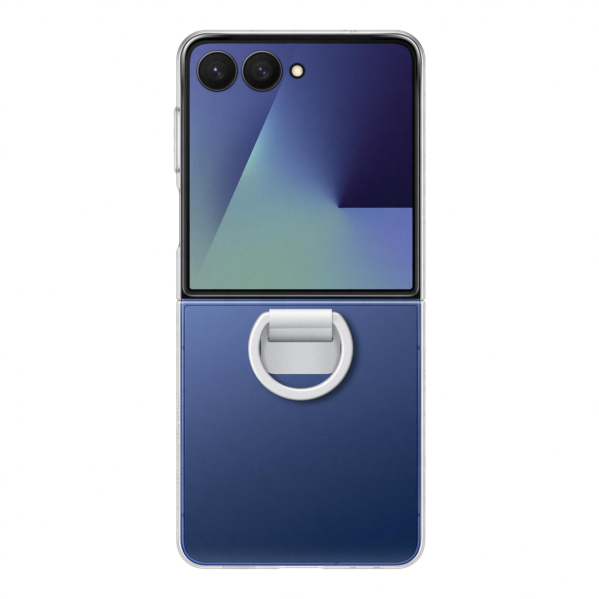 Samsung Clear Ring Case Ef-Qf766 For Galaxy Z Flip7, Smartphone Cover, Mobile Phone Case With Ring Holder, Silicone, Protective