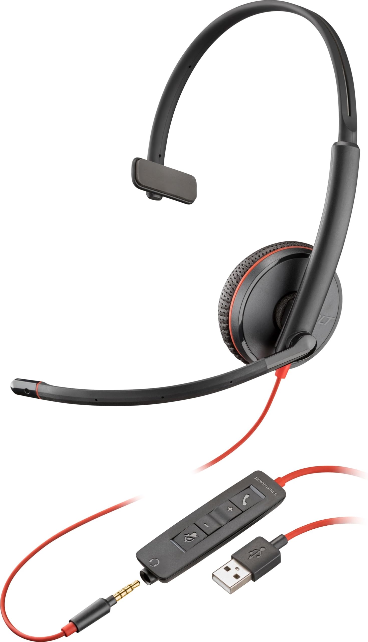 New Poly Blackwire 3215 Monaural Usb-A Headset Limited 2-Year Warranty