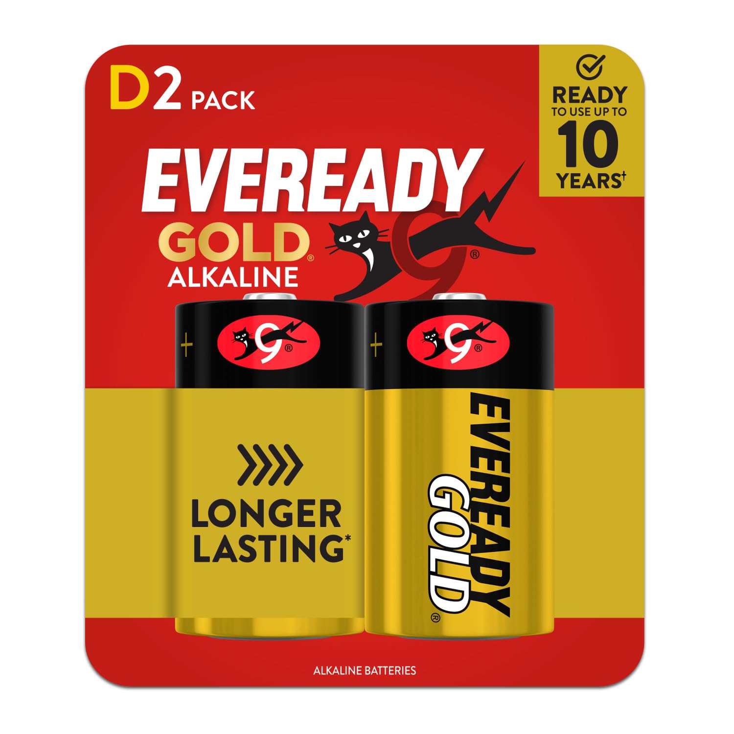 Energizer D 2 Count Eveready Alkaline Battery