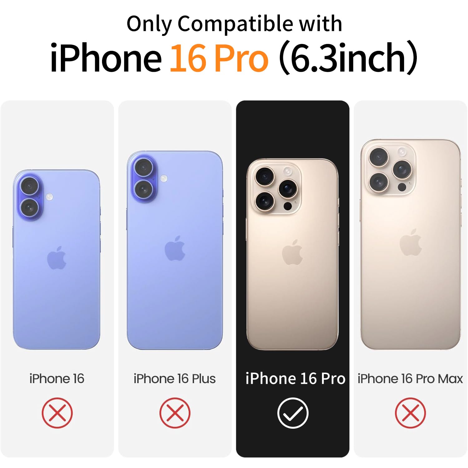 Gyizho Strong Magnetic Clear For Iphone 16 Pro Case [Compatible With Magsafe] [Military Grade Drop Tested] Shockproof Protective
