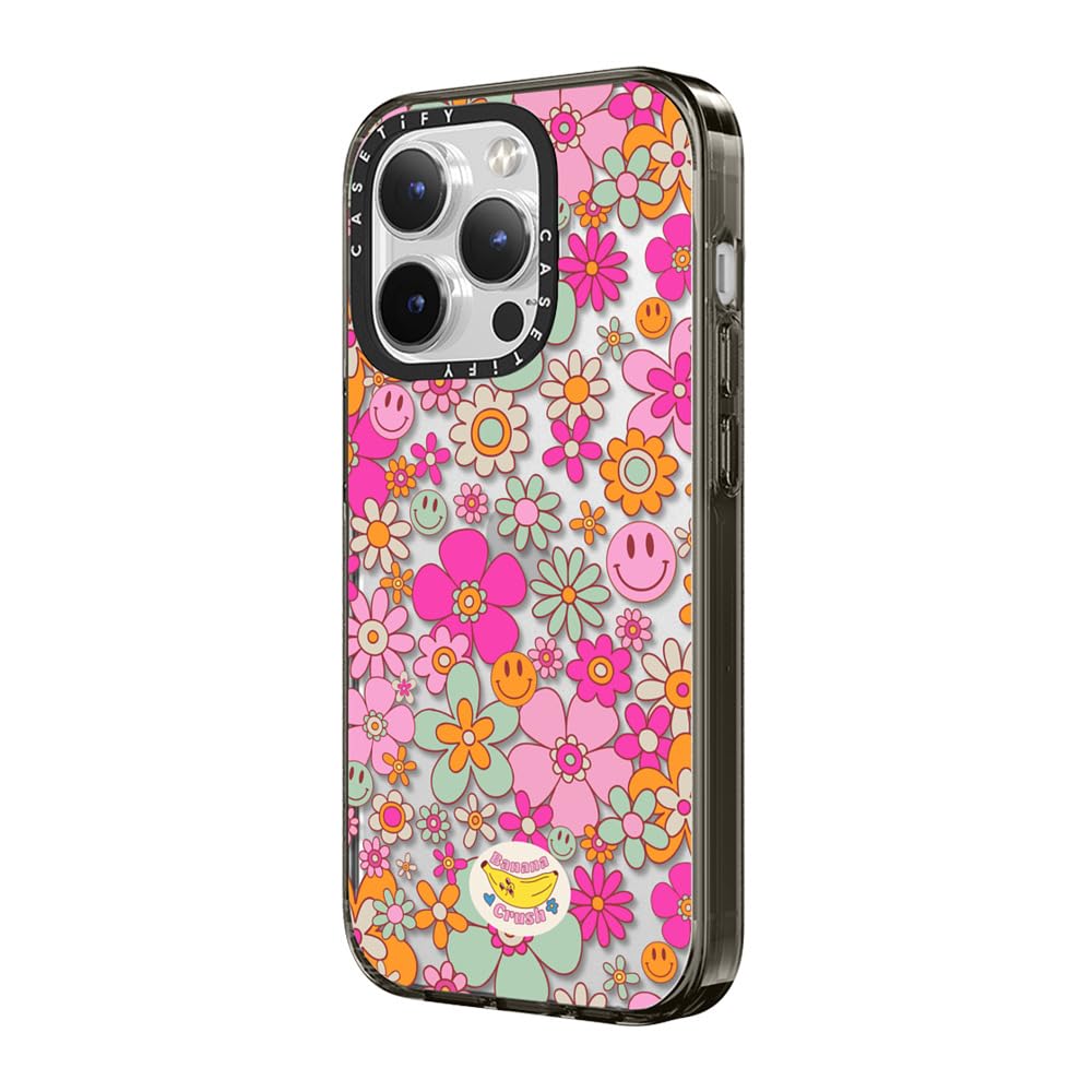 Casetify Compact Case For Iphone 15 Pro Max [2X Military Grade Drop Tested / 4Ft Drop Protection]   Groovy Pattern Clear   Clear