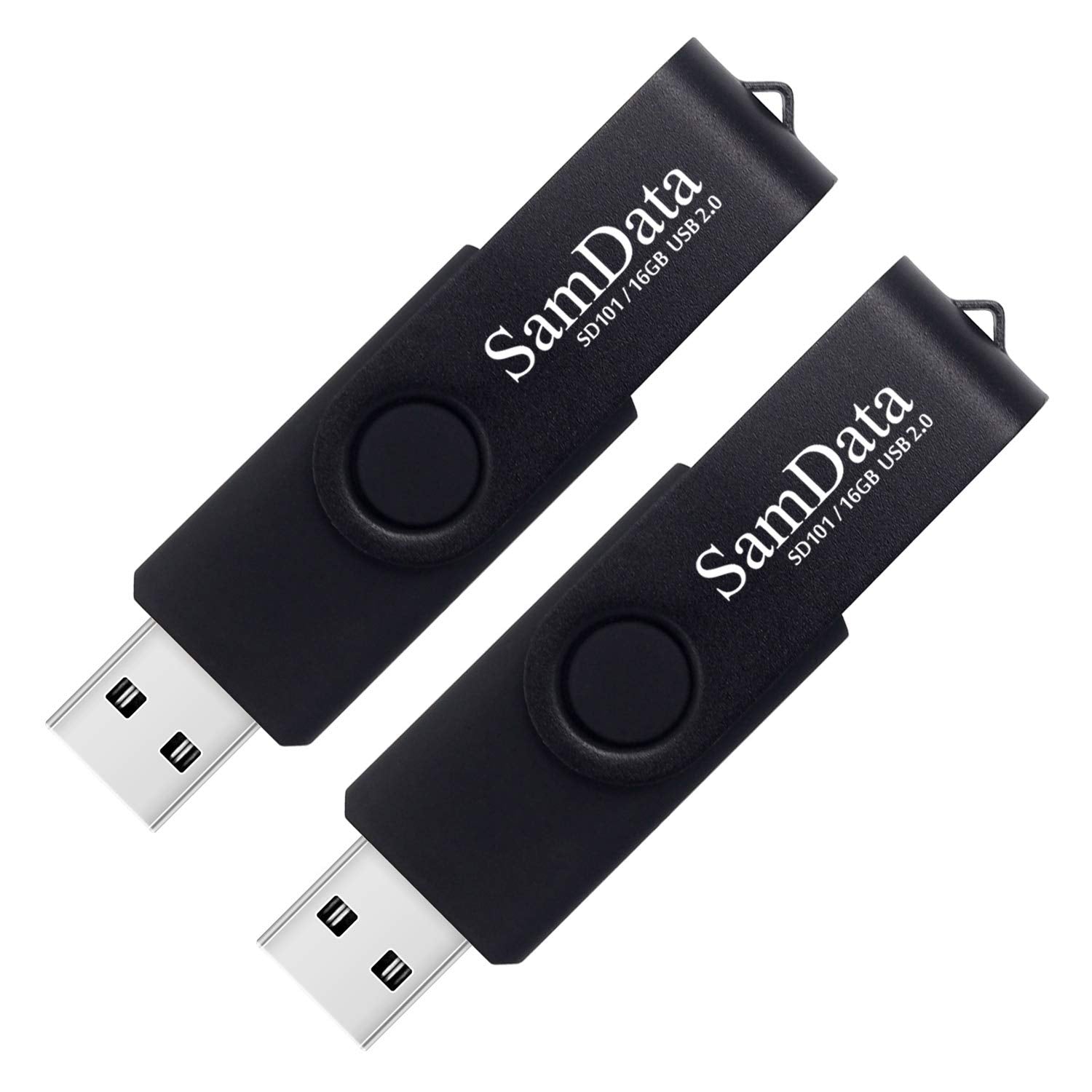 Samdata 16Gb Usb Flash Drives 2 Pack 16Gb Thumb Drives Memory Stick Jump Drive With Led Light For Storage And Backup (2 Pack Black)