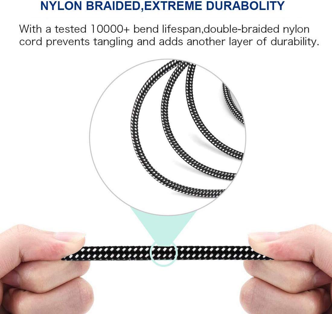 Kinxiyu Xlr Cable 30 Ft/5 Pack, Microphone Cable 3 Pin Nylong Braided Balanced Xlr Male To Xlr Female Heavy Duty Mic Patch Cords