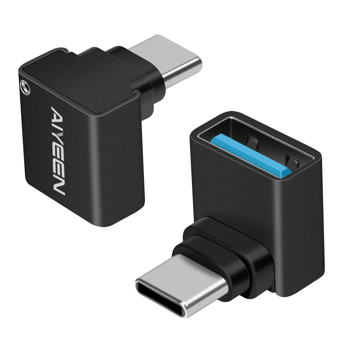 Usb C To Usb Adapter(2 Pack), 90 Degree Usb C Male To Usb 3.0 Female Adapter Otg Converter Compatible With Macbook Pro 2019/2018