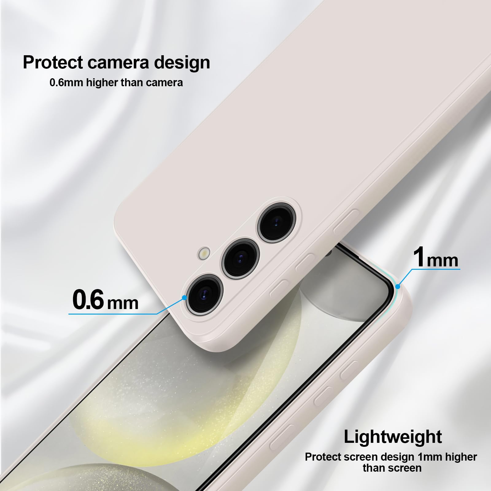 Giiyoon Silicone Case Compatible With Samsung Galaxy S24 Plus, Full Body Silky Soft Touch Phone Case With Camera Protection, Sho