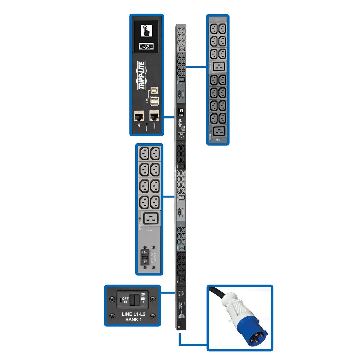 3Phase PDU Monitored 14.5kW 2