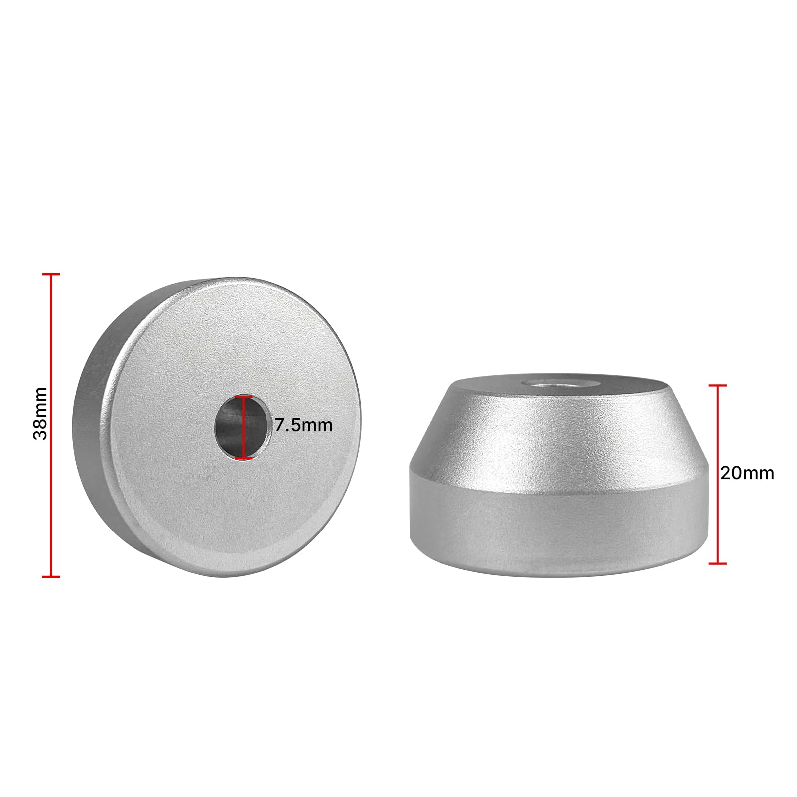 45 Rpm Silver Adapter Durable Solid Aluminum Center Adapter For 7 Inch Vinyl