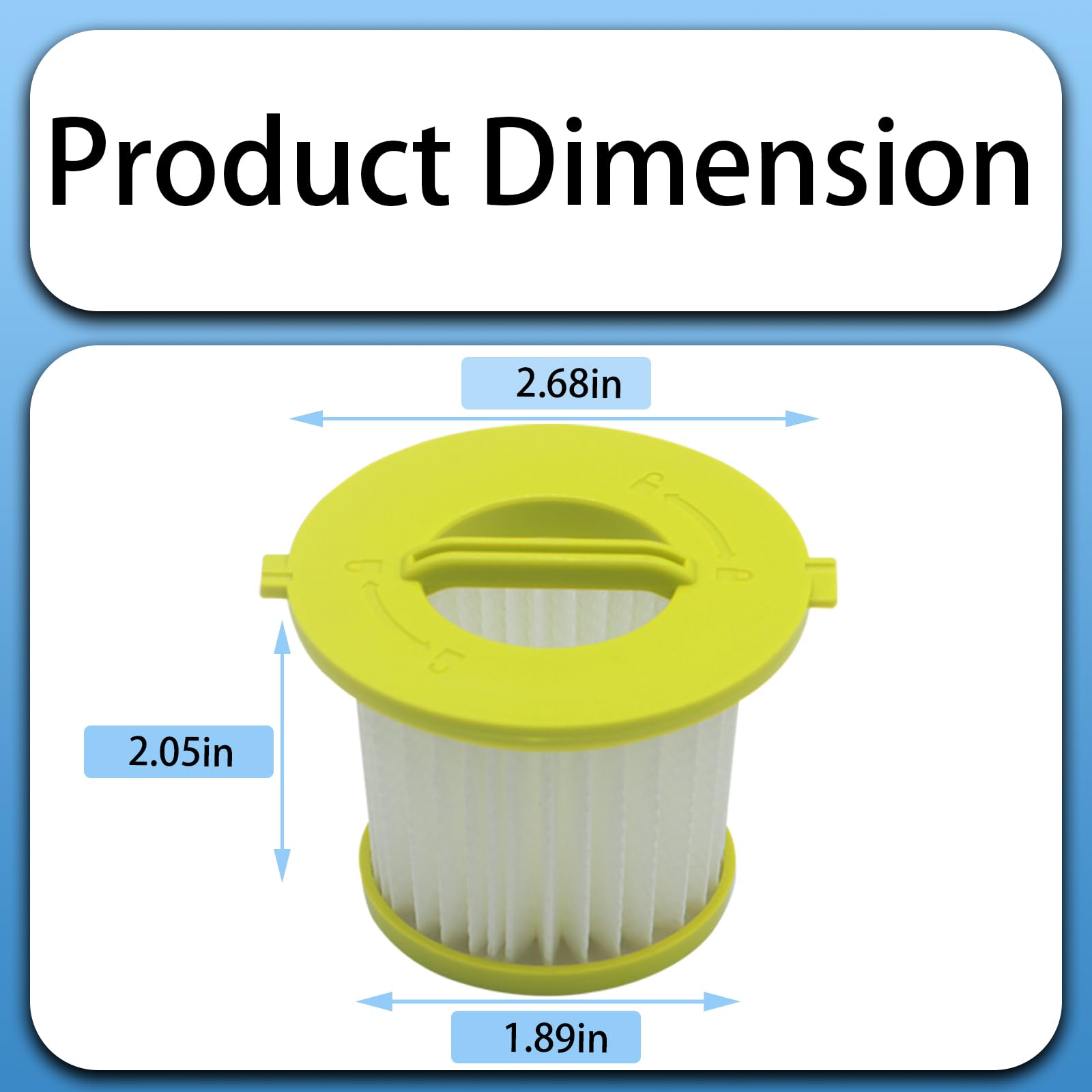 4 Pack Hepa Filters Fit Ryobi 18V One+ Hand Vacuum Cleaners Pcl704 Series, Pcl705 Series, Pcl700 Series, Also Fit Hart 20 Volt H