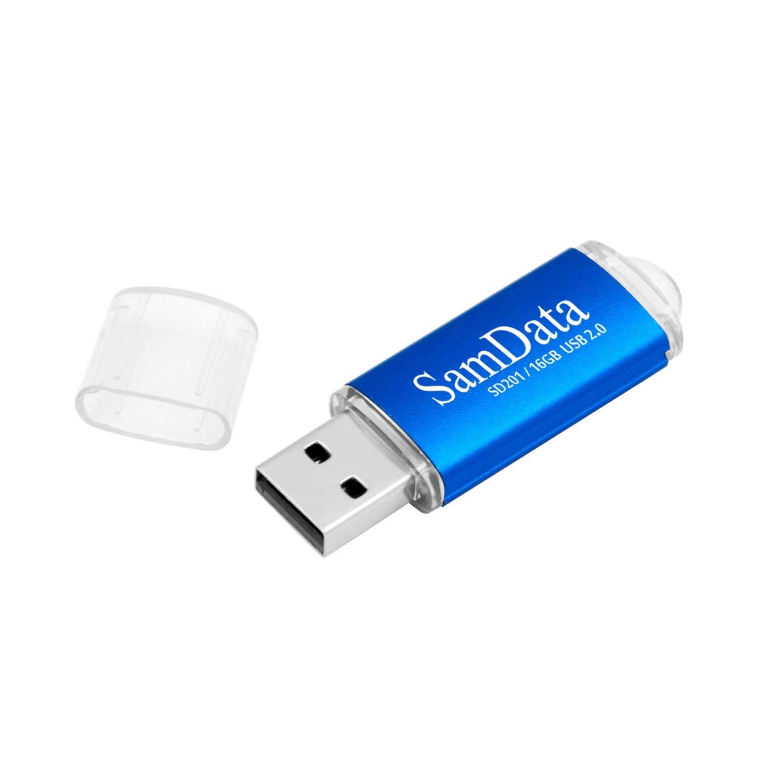 Samdata Usb 2.0 Flash Drive 3 Pack 16Gb Thumb Drives Memory Stick Zip Drive (3 Colors: Blue Green Red)