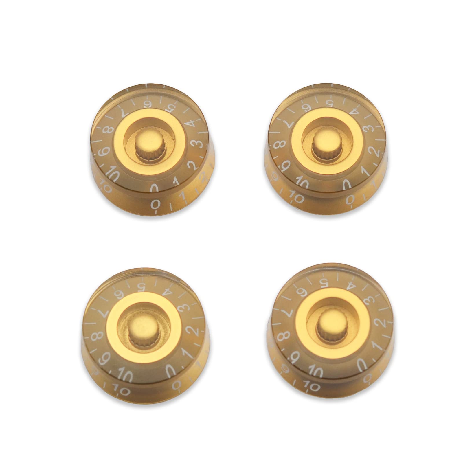 Saphue Guitar 4Pcs Speed Control Knobs For Electric Guitar Guitar Pots Tone Volume Knobs Buttons (Gold)