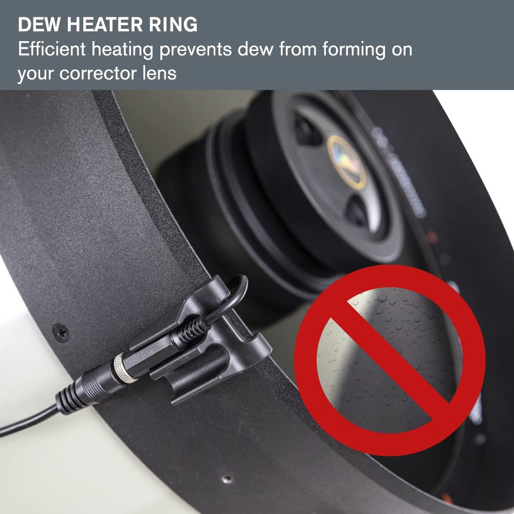 Celestron   Dew Heater Ring   Aluminum Dew Prevention   Compatible 14    Schmidt Cassegrain, Edgehd, Rasa Telescope Black