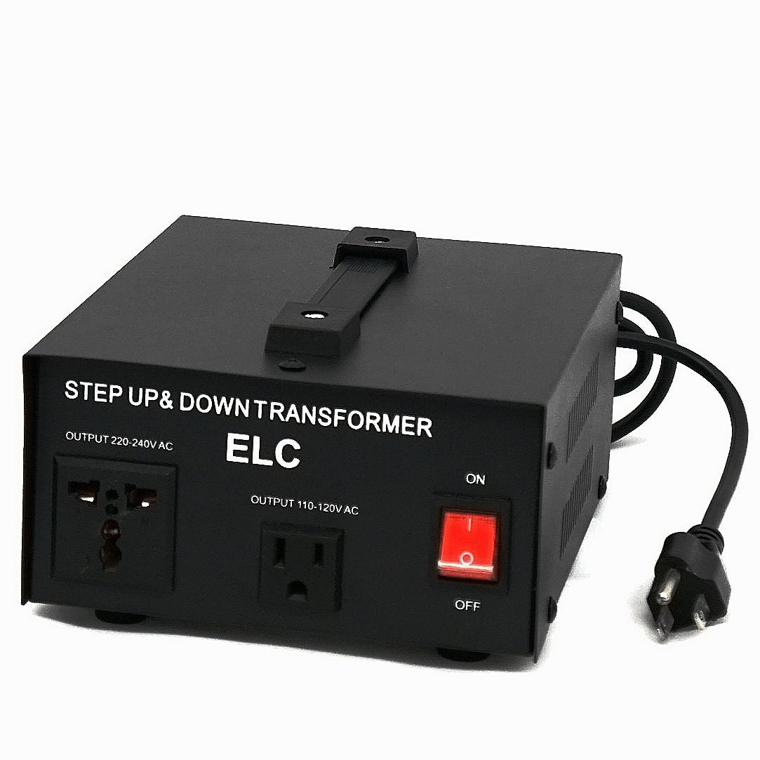 Elc T Series 1000 Watt Voltage Converter Transformer   Step Up/Down   110V To 220V / 220V To 110V Power Converter   Circuit Brea