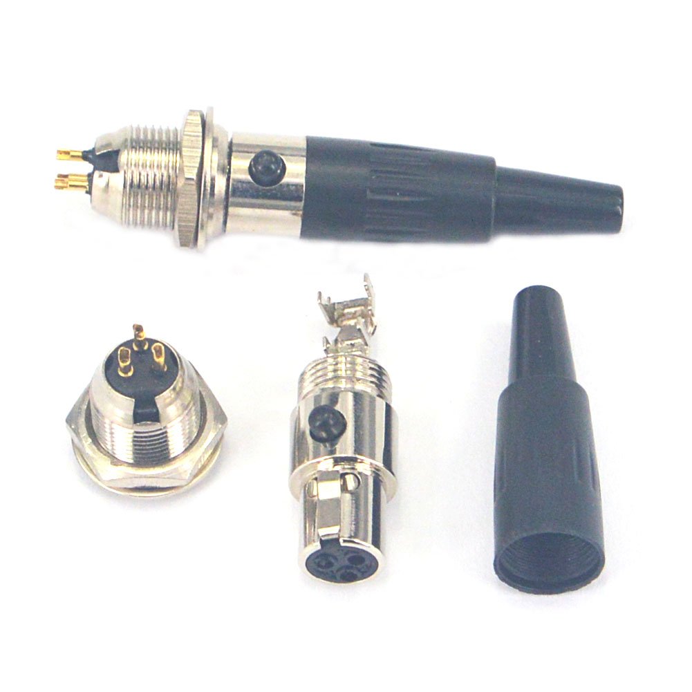 Onelinkmore Diy 3 Pin Mini Xlr Connector Ta3F Audio Microphone Adapters With Plug Chassis Mount Mini Xlr Jack 3 Pin Mini Xlr Cab