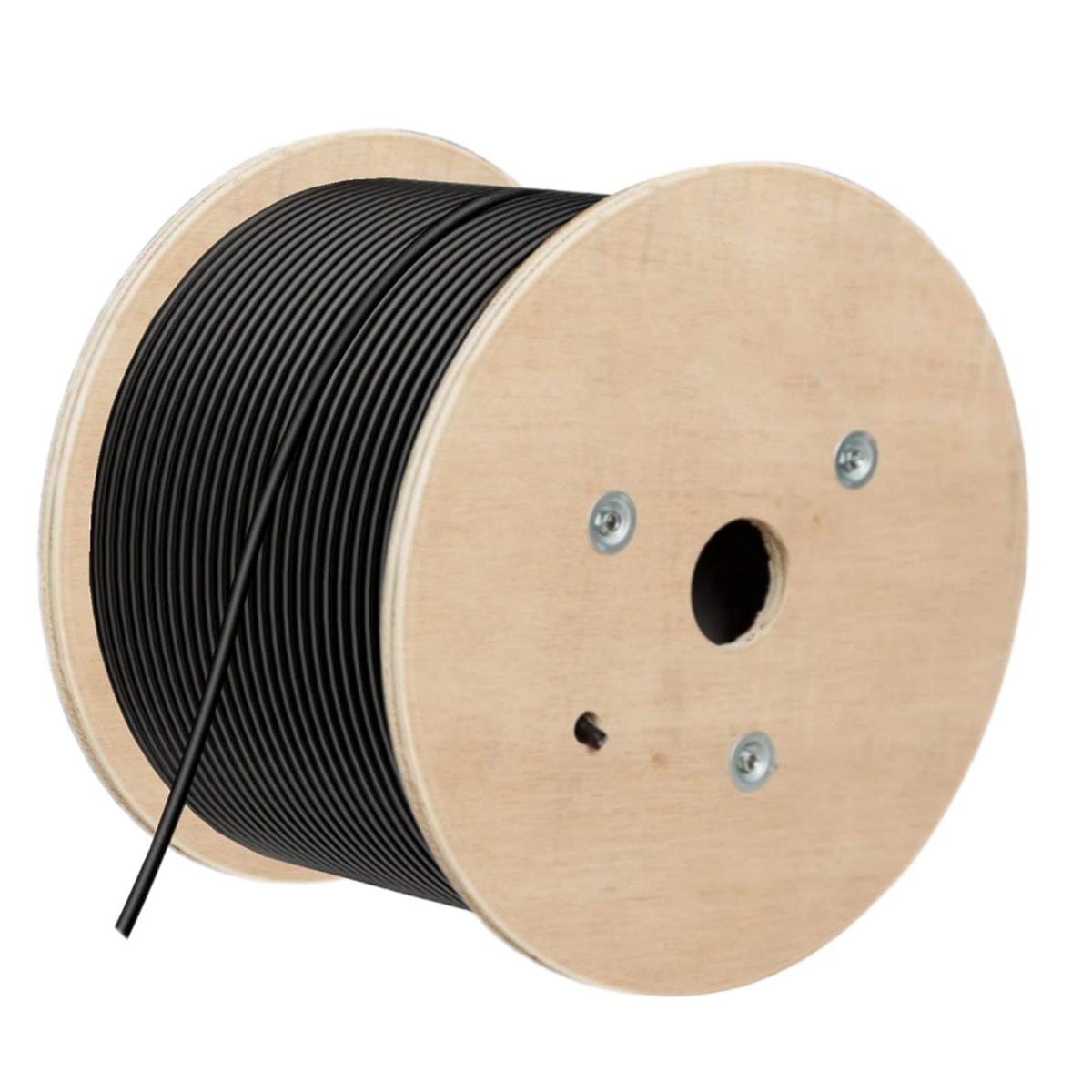 Lekvkm Cat8 Bulk Ethernet Cable 650Ft Round S/Ftp Outdoor&Indoor Heavy Duty High Speed Cat8 Lan Network Cable 40Gbps 2000Mhz Bla