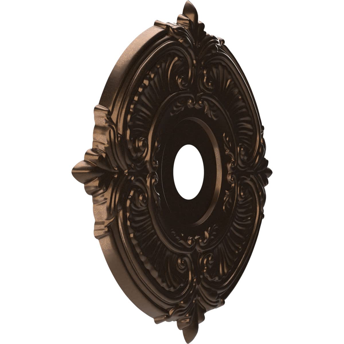 Ekena Millwork Cmp19Atcab Attica Thermoformed Pvc Ceiling Medallion (Fits Canopies Up To 6 3/4''), 19''Od X 3 1/2''Id X 1''P, Me