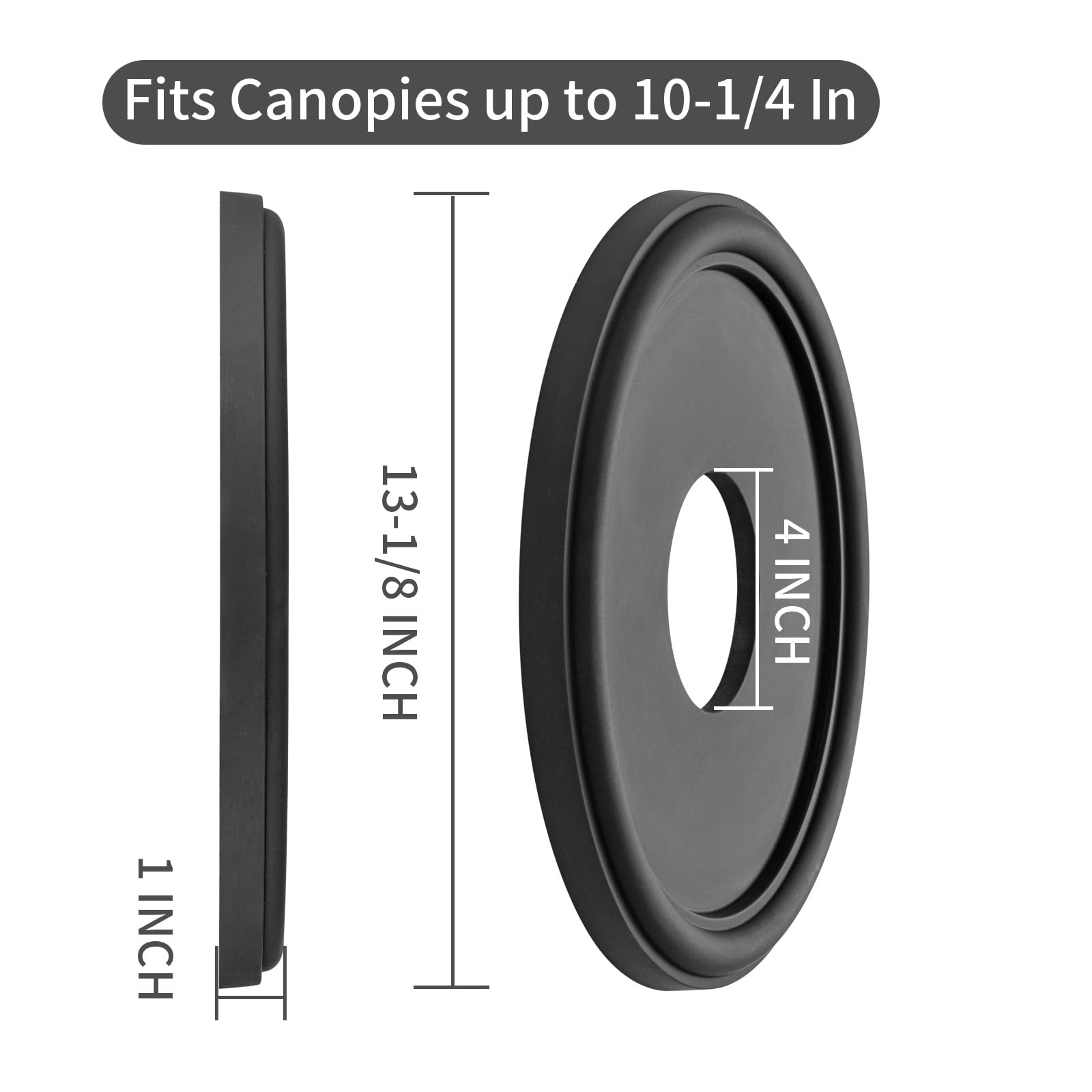 Eifhyt Molded Pu Ceiling Medallion For Light Fixtures And Ceiling Fans, 13.1''Od X 4''Id X 1''P (Fits Canopies Up To 10.25'') Bl