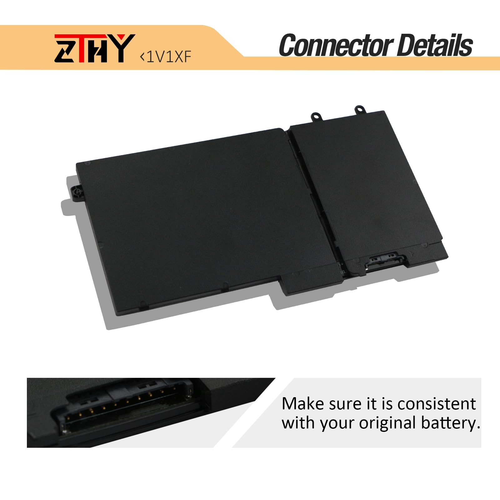 Zthy 1V1Xf Laptop Battery Replacement For Dell Latitude 5400 5410 5500 5510 Precision 3540 3550 Inspiron 7590 7591 7791 2 In 1 S