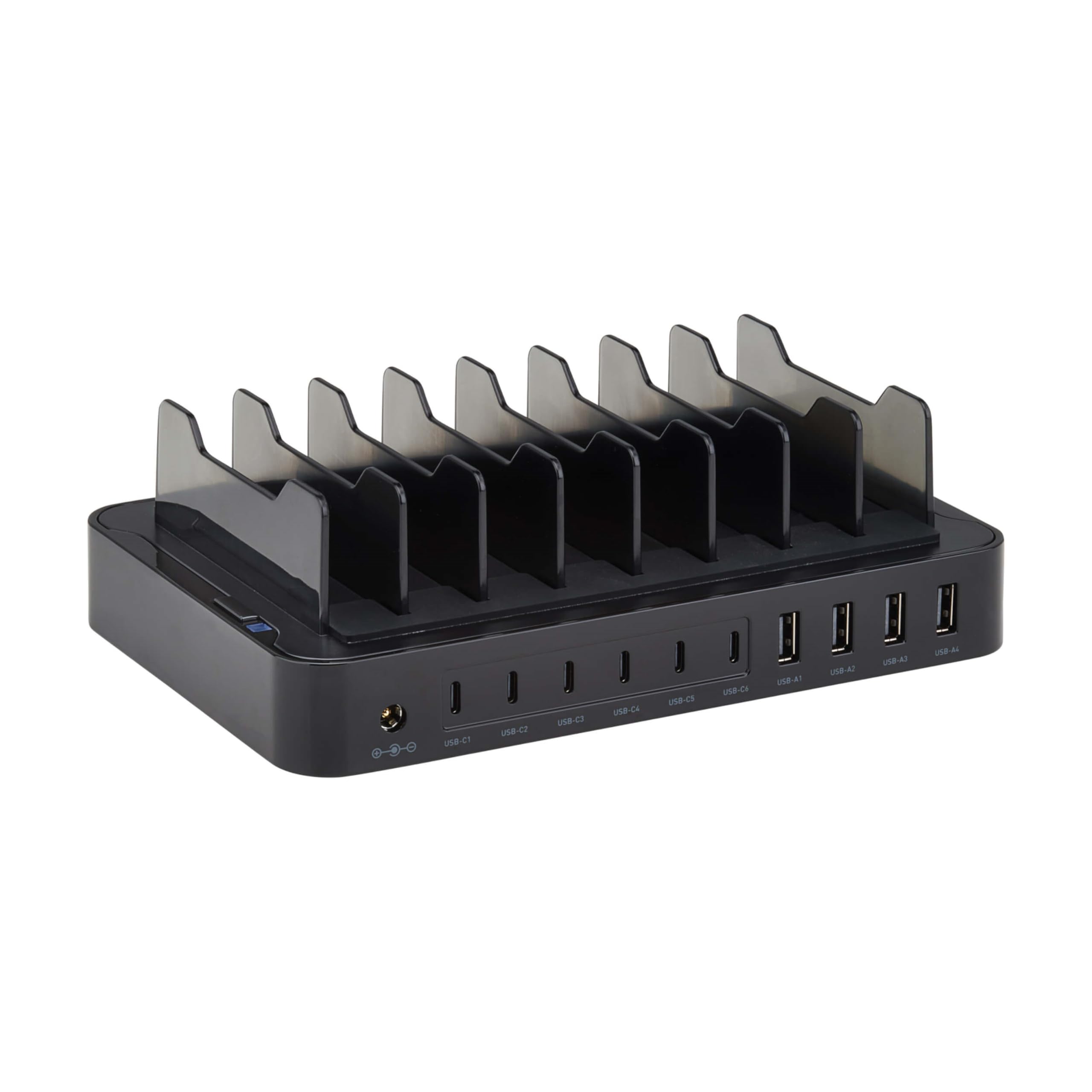 Eaton Tripp Lite series 10-Port USB Charging Station with Storage Brackets for Multi Device Family, 6 USB-C & 4 USB-A Ports, 120