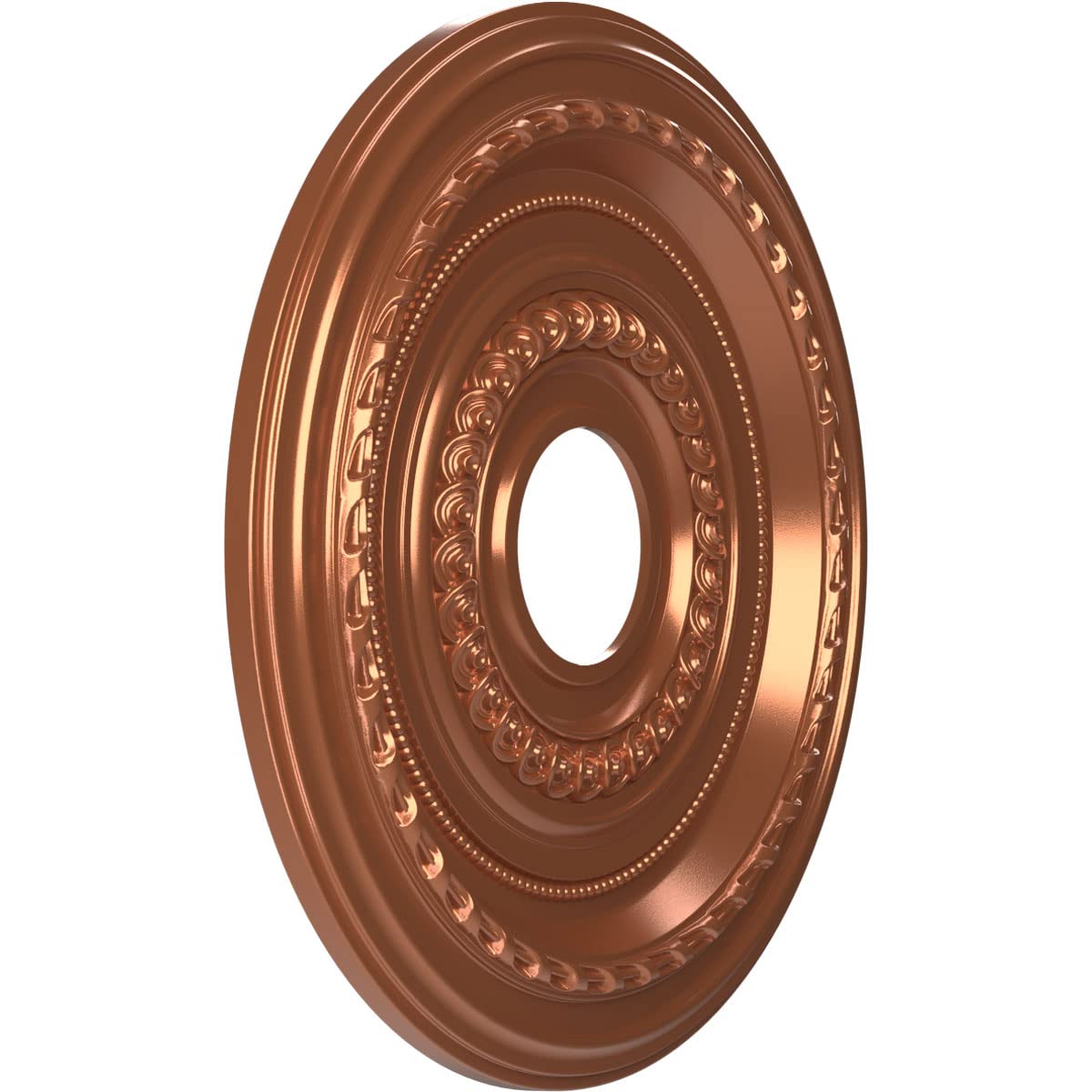 Ekena Millwork Cmp16Cobco Cole Thermoformed Pvc Ceiling Medallion (Fits Canopies Up To 4 1/2''), 16''Od X 3 1/2''Id X 1''P, Brig