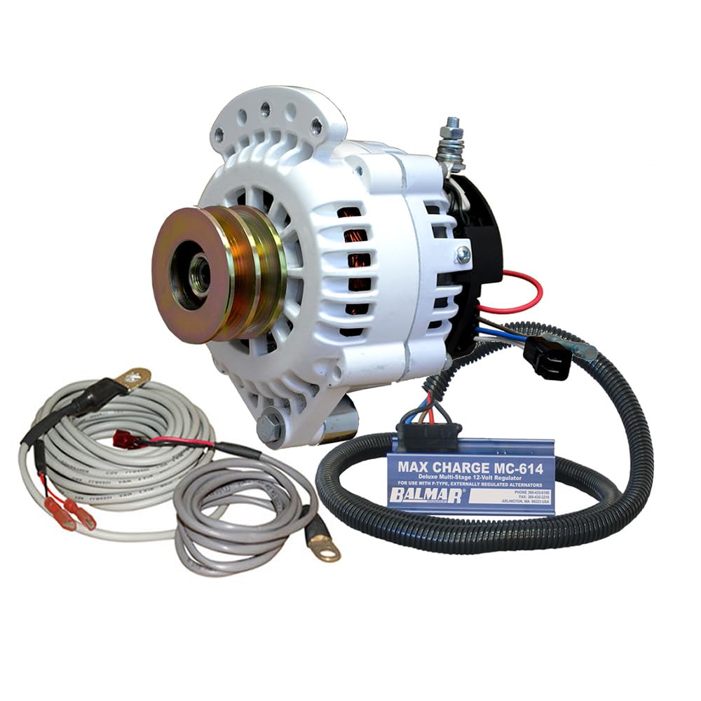 Balmar Alternator 100 Amp 12V 1-2'' Single Foot Spindle Mount K6 Pulley W/Isolated Ground,WBAUVB0C4HDQKZJ