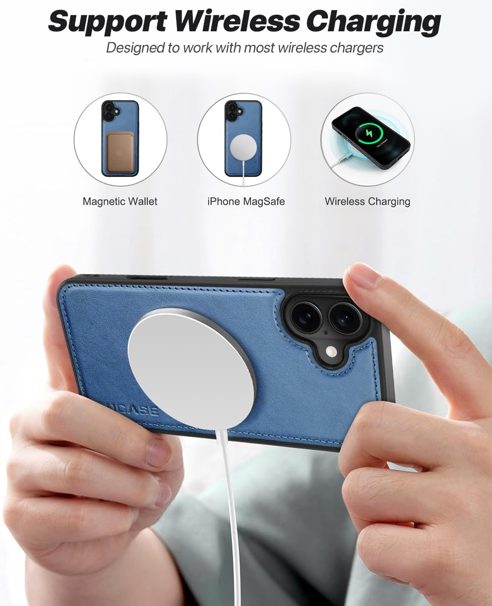 Ocase For Iphone 16 Case Detachable Wallet Case With Card Holder, [2 In 1] Pu Leather Flip Folio Case With Rfid Blocking Stand W