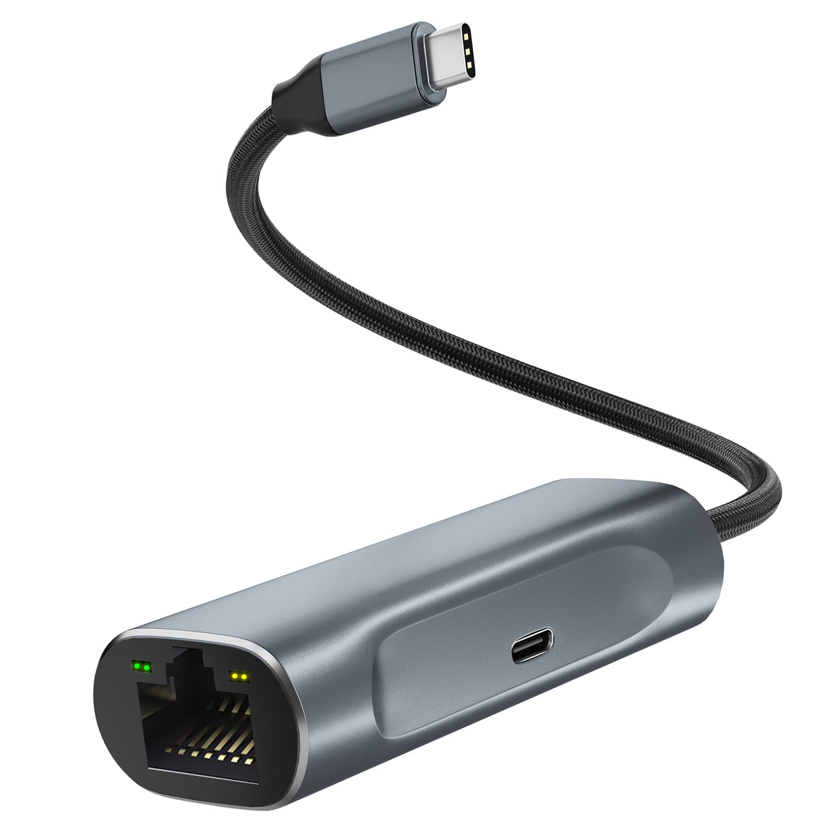Usb C To Ethernet Adapter With 100W Charging Port, Aibilangose 1Gbps Ethernet To Usb C Adapter For Chromecast With Google Tv, Ty