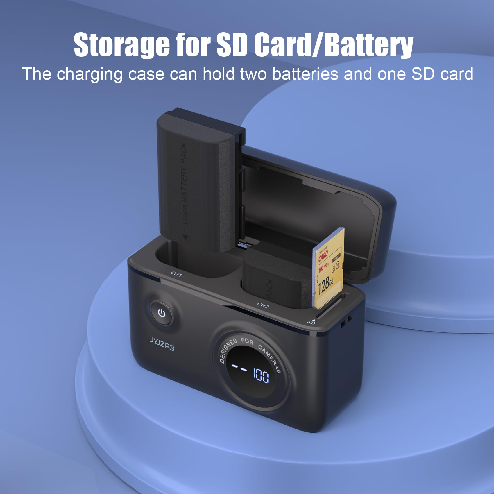 Jyjzpb 2 Pack Lp E6N Lp E6Nh Battery And Battery Charger Compatible For Canon R5 R6 Camera (Lp E6N)