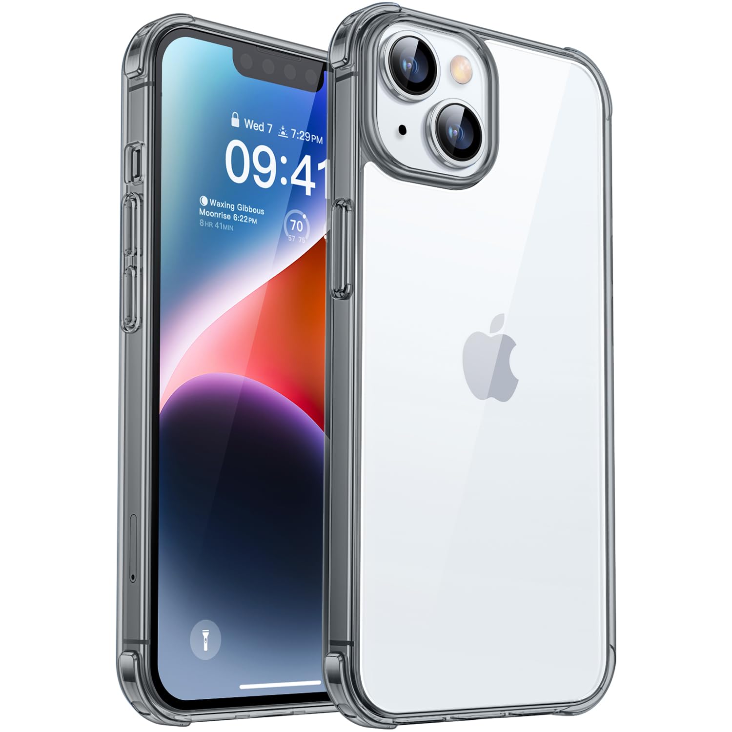 Canshn Clear Designed For Iphone 13 Case And Iphone 14 Case, [3.0Mm Raised Airbags][Not Yellowing] Shockproof Protective Phone C