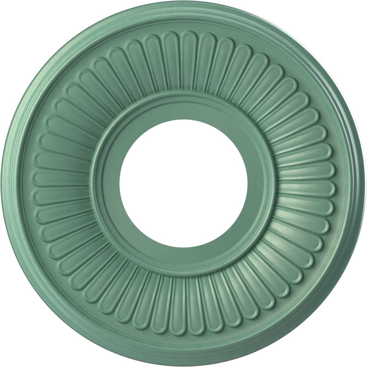 Ekena Millwork CMP10BEFSM Berkshire Thermoformed PVC Ceiling Medallion (Fits Canopies up to 4 1/2), 10OD x 3 1/2ID x 3/4P, Unive