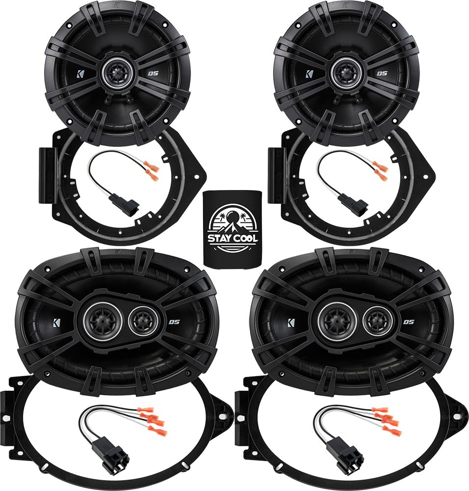 Kicker Speakers 6.75 & 6X9 inch for Chevrolet Camaro(w/o Boston Acoustics)2010-2015 Upgrade Kit-2 Pairs of DS Series with Adapte