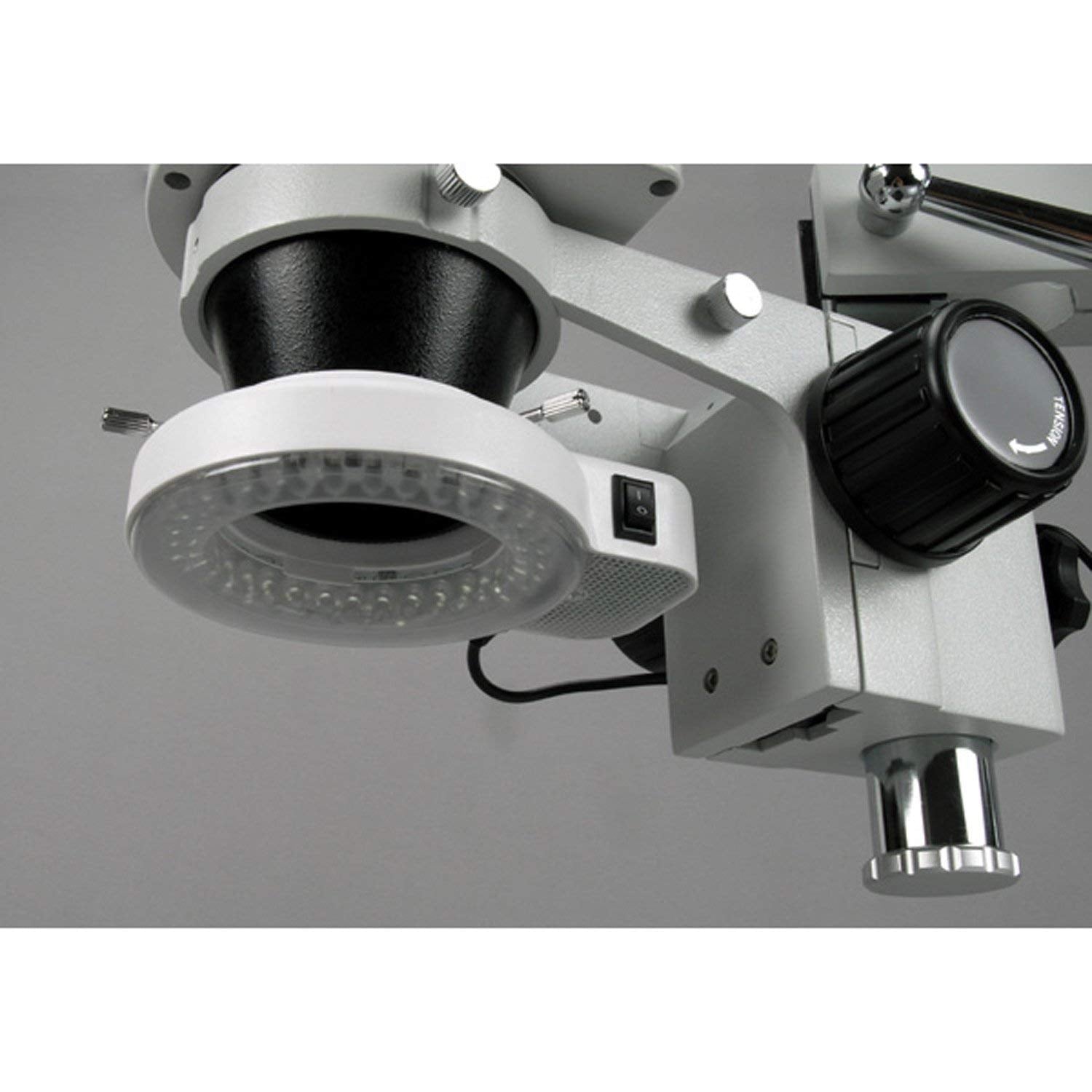Amscope Led 144S 144 Led Adjustable Microscope Compact Ring Light + Adapter