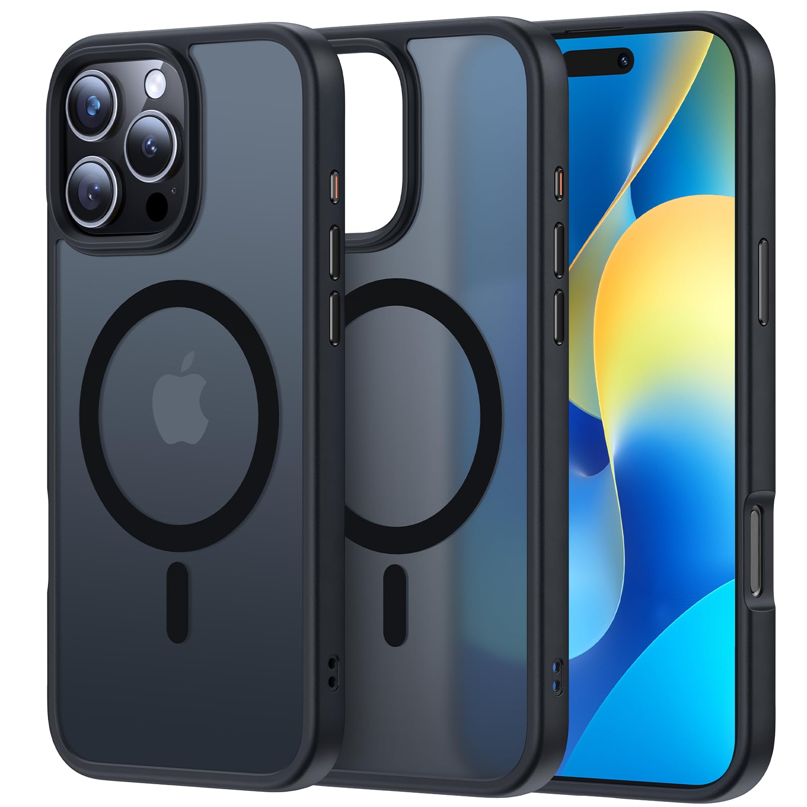 Meifigno Magnetic Case Designed For Iphone 16 Pro Max 6.9, Compatible With Magsafe, Military Grade Protection, Translucent Matte