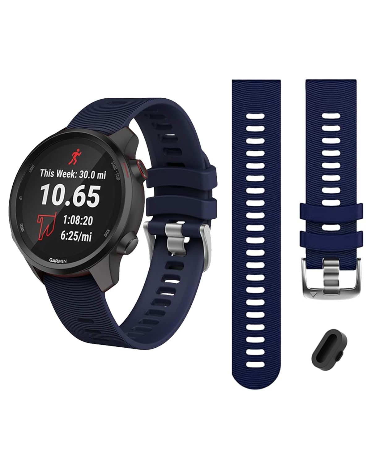 YHSITFNG Compatible with Garmin Forerunner 245 Watch Band, 20mm Sport Strap for Vivoactive 6 / Vivoactive 5, Venu/Venu SQ Smartw