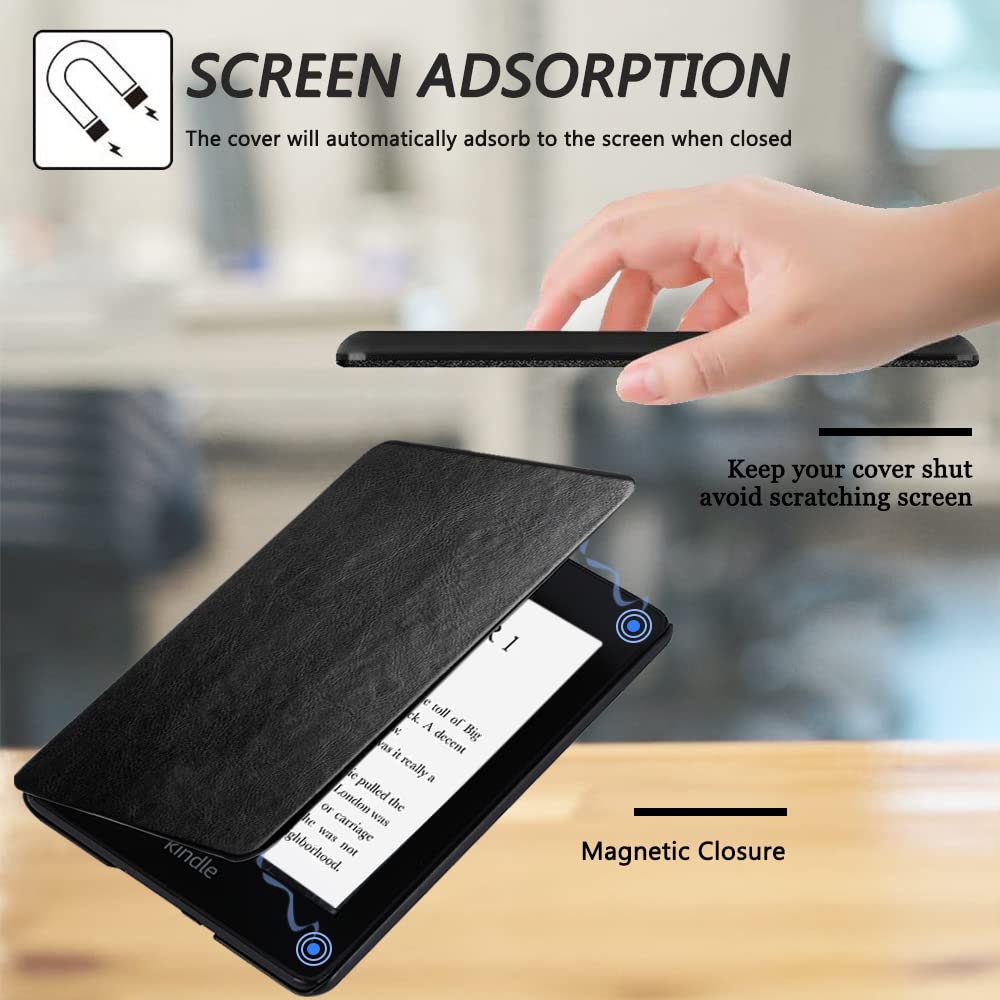Scsvpn Case For 6.8'' Kindle Paperwhite (11Th Generation 2021) And Kindle Paperwhite Signature Edition, Slim Pu Leather Shell Co