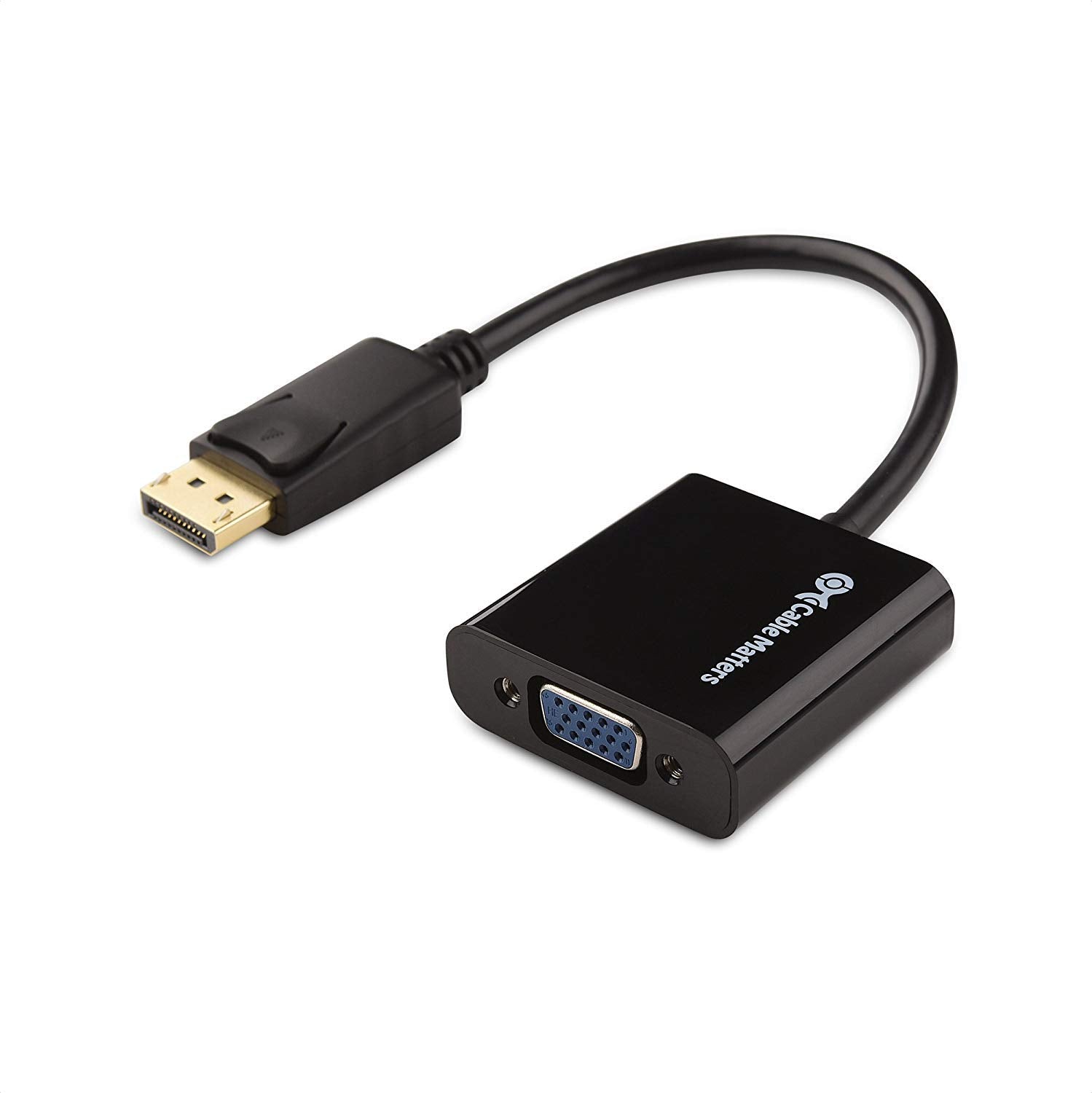 Cable Matters Displayport To Vga Adapter Male To Female, Gold Plated Dp To Vga Adapter, Display Port To Vga Convertor, In Black