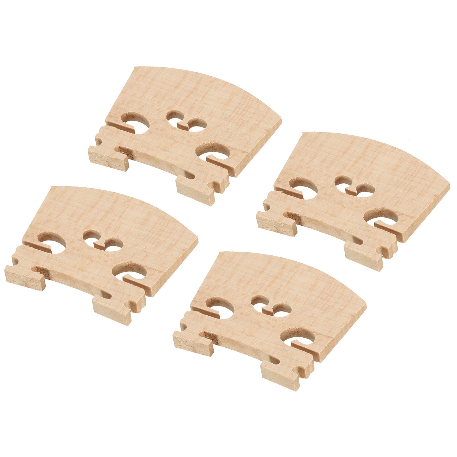 MECCANIXITY 1/4 Violin Bridge Maple Wood Violin Parts for 1/4 Violin, Pack of 4