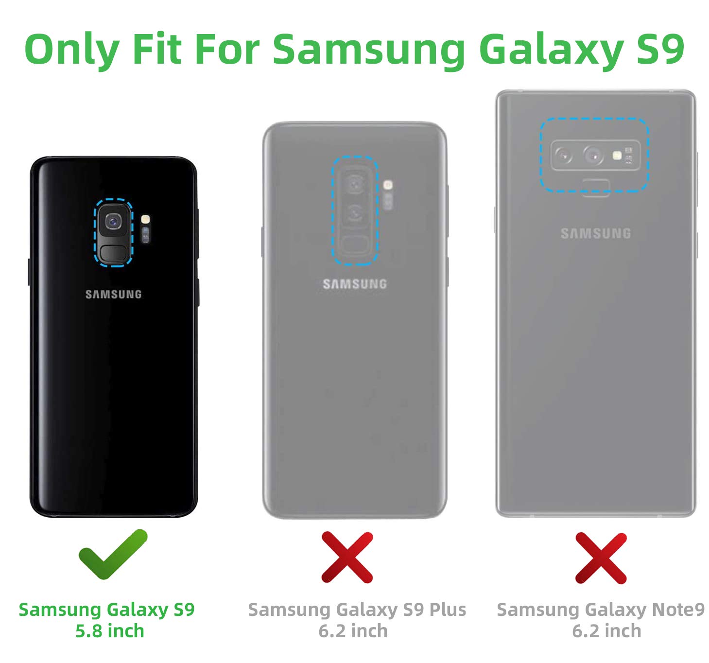 B Wishy For Samsung Galaxy S9 Glitter Crystal Butterfly Heart Floral Slim Tpu Luxury Bling Cute Protective Cover With Kickstand+