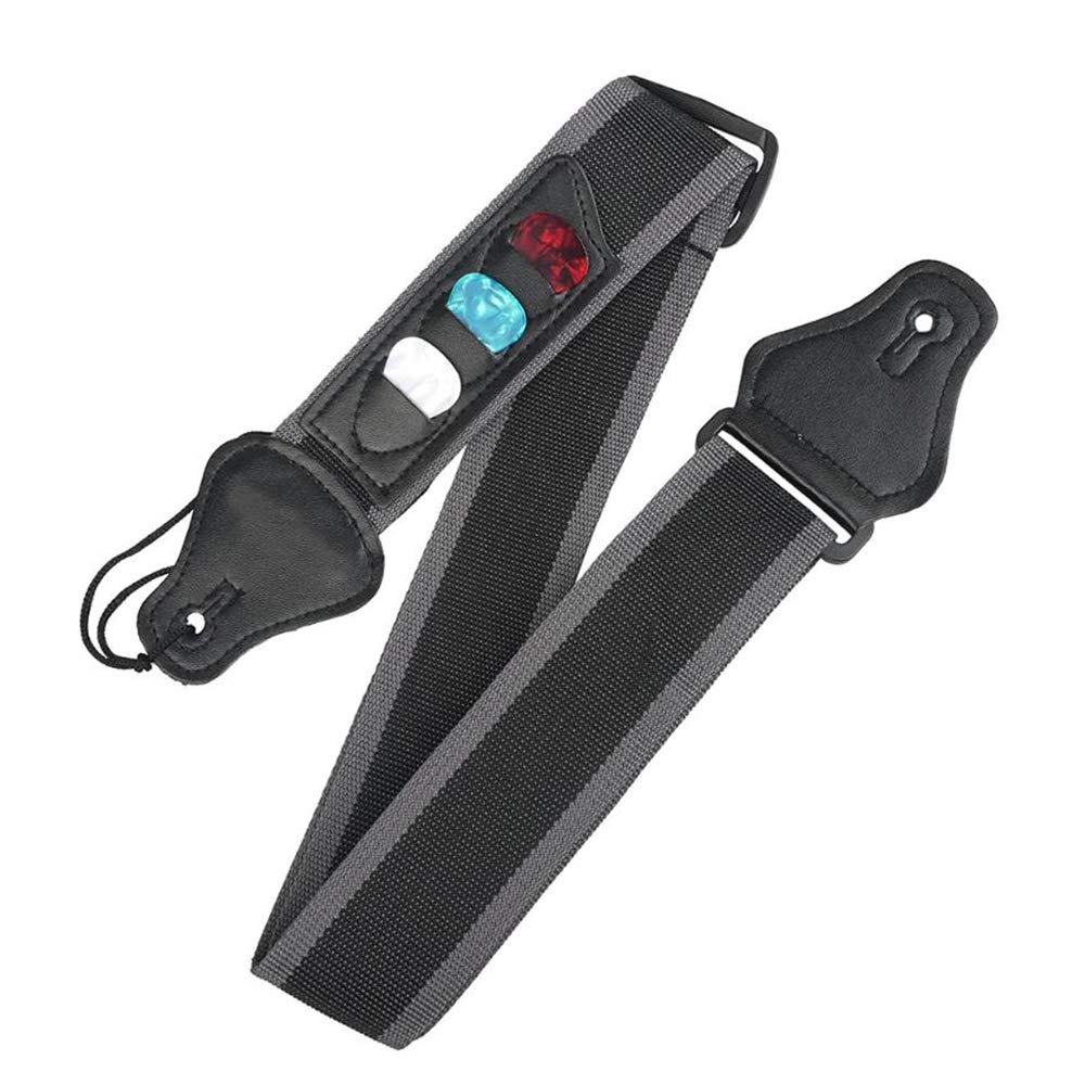 Adjustable Electric Guitar Strap Plectrums Guitar Pick Holders Acoustic Guitar Bass Strap Belt