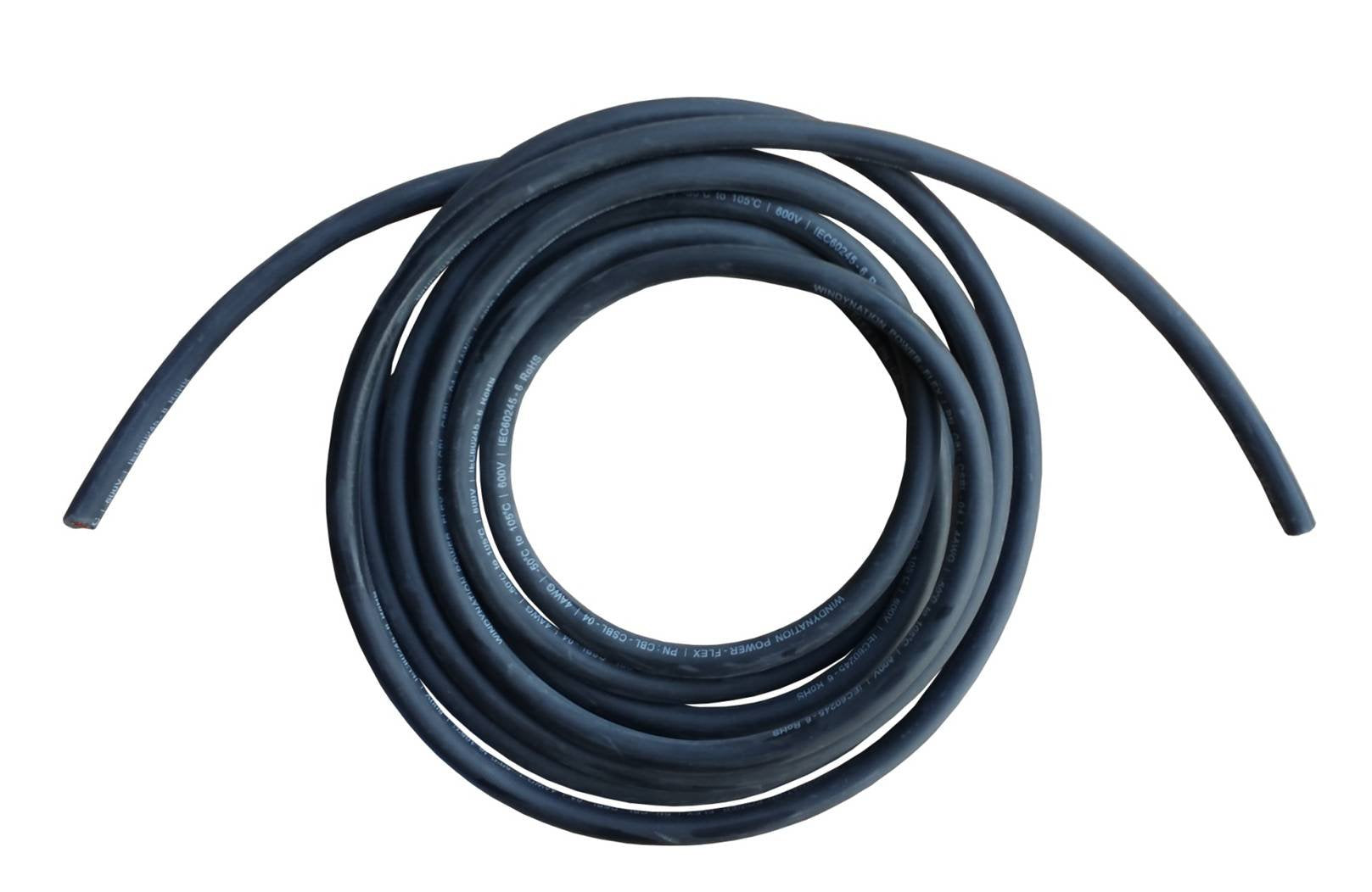 Windynation 2 Gauge Awg (6 Feet Black + 6 Feet Red) Power Inverter Battery Cable Wire Kit For Dc To Ac Inverters Rv, Car, Solar,