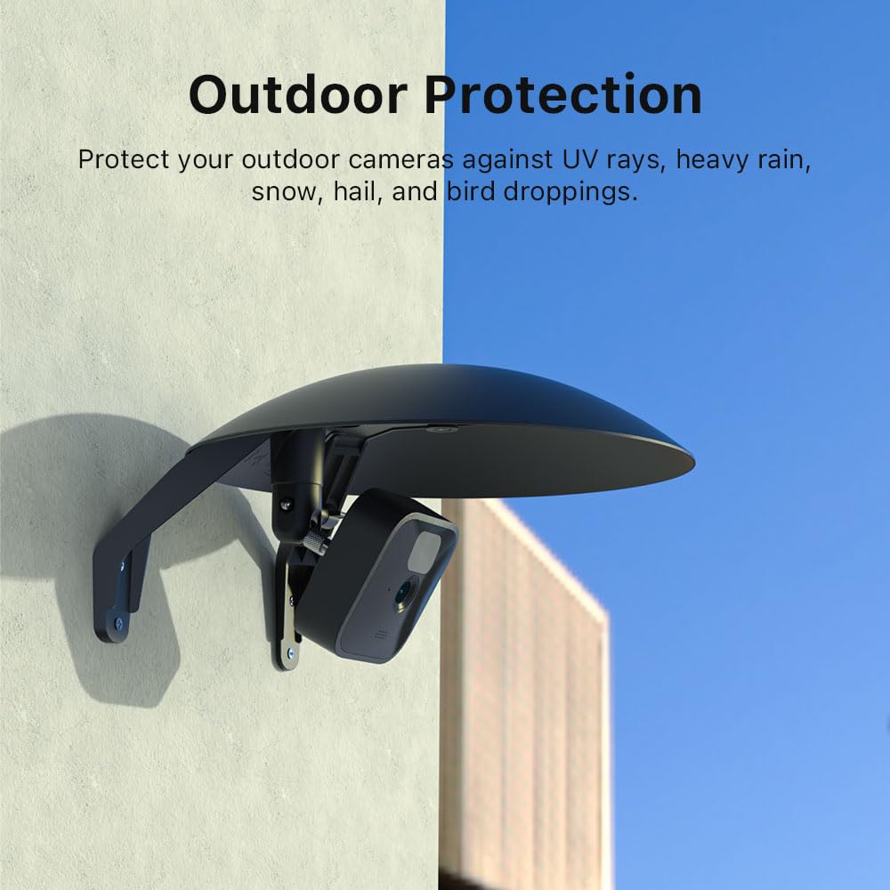 Holicfun Outdoor Security Camera Weather Resistant Shield Cover Wall Mount, Universally Compatible With Blink, Ring, Wyze, Eufy,