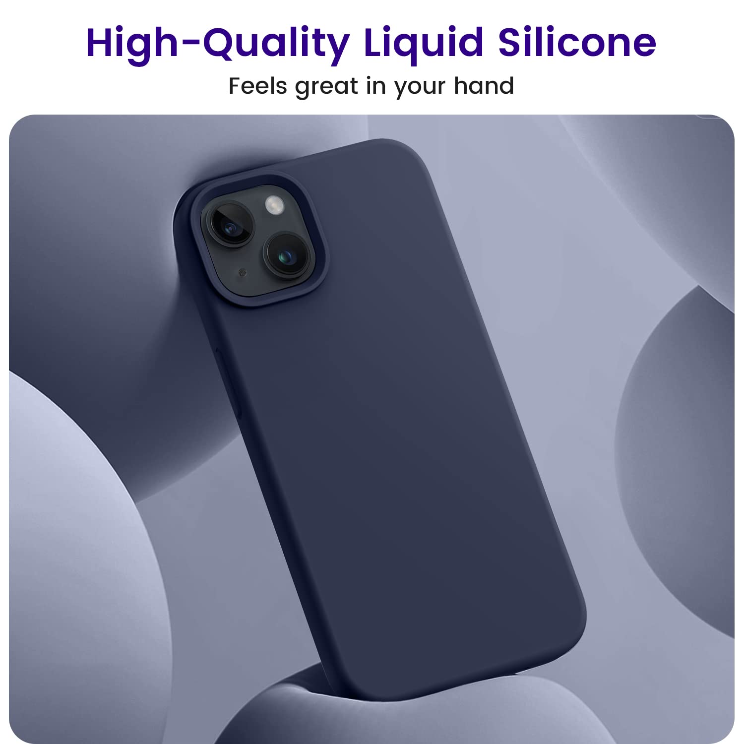 Otofly Designed For Iphone 13 Phone Case, Silicone Shockproof Slim Thin Phone Case For Iphone 13 6.1 Inch (Midnight Blue)