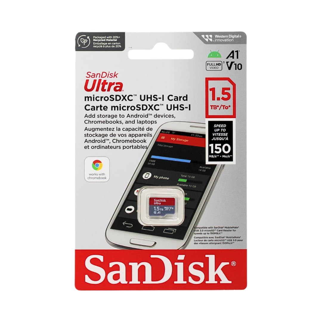 Sandisk Ultra? Microsdxcuhs I Memory Card, 1.5Tb, Up To 150Mb/S