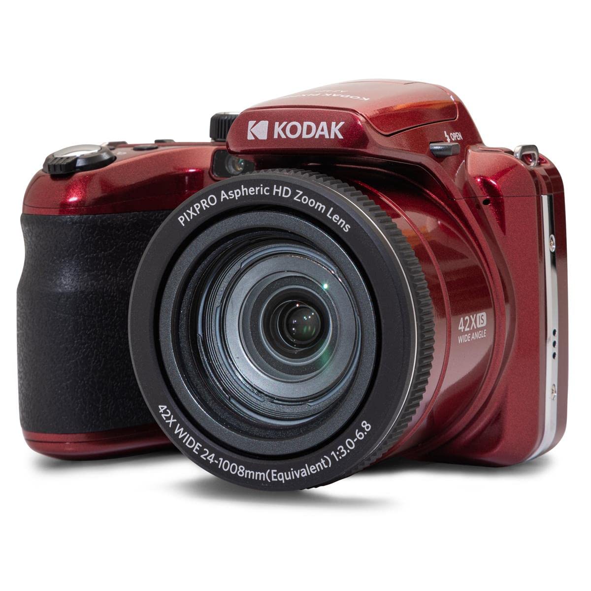 Kodak Pixpro Az425 Astro Zoom 20Mp Full Hd Digital Camera, Red, Bundle With 32Gb Memory Card And Camera Bag