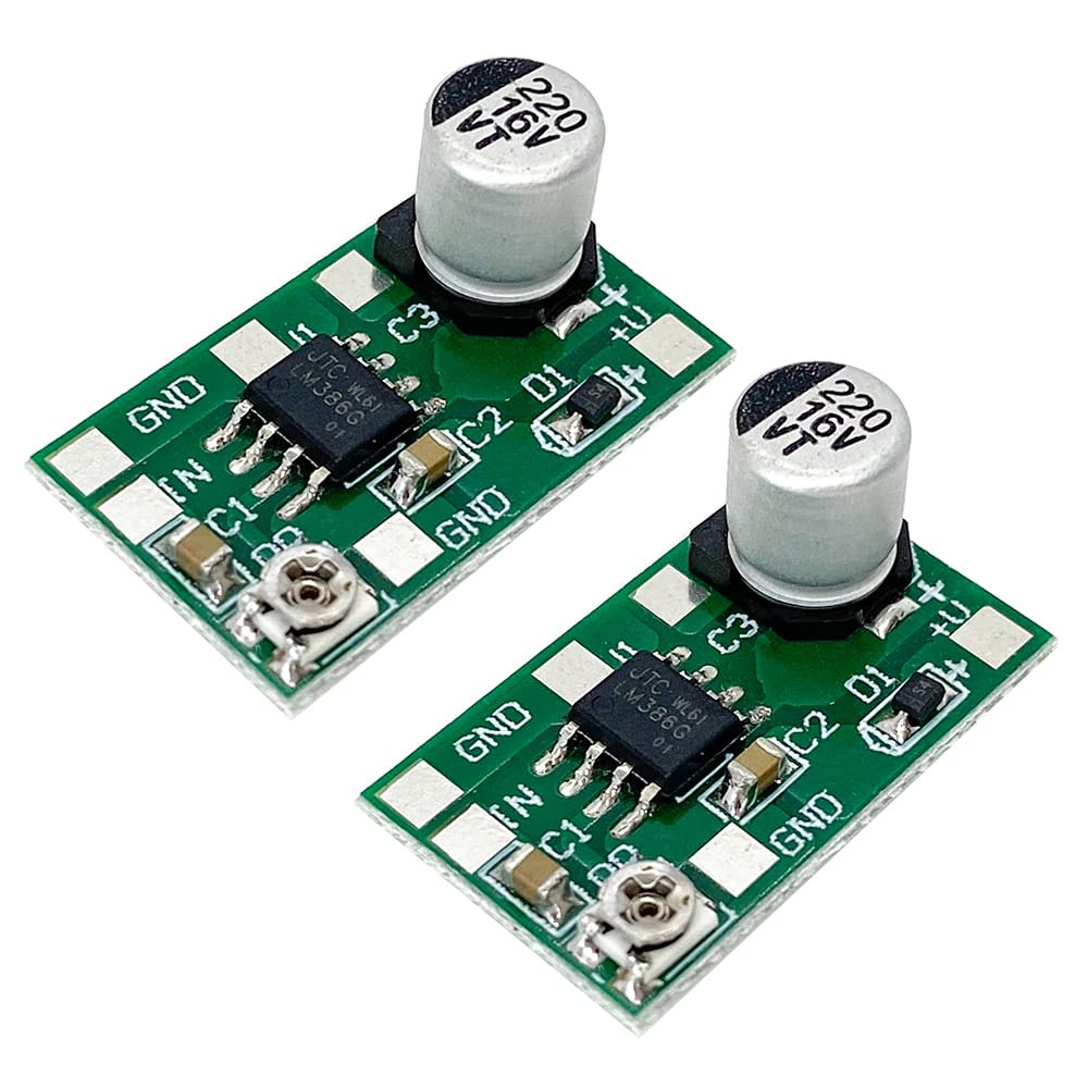 2Pcs Dc 3V 12V 5V 6V 9V Lm386 Mini Audio Power Amplifier Board Mono Micro Amp Module 750Mw Adjustable Volume