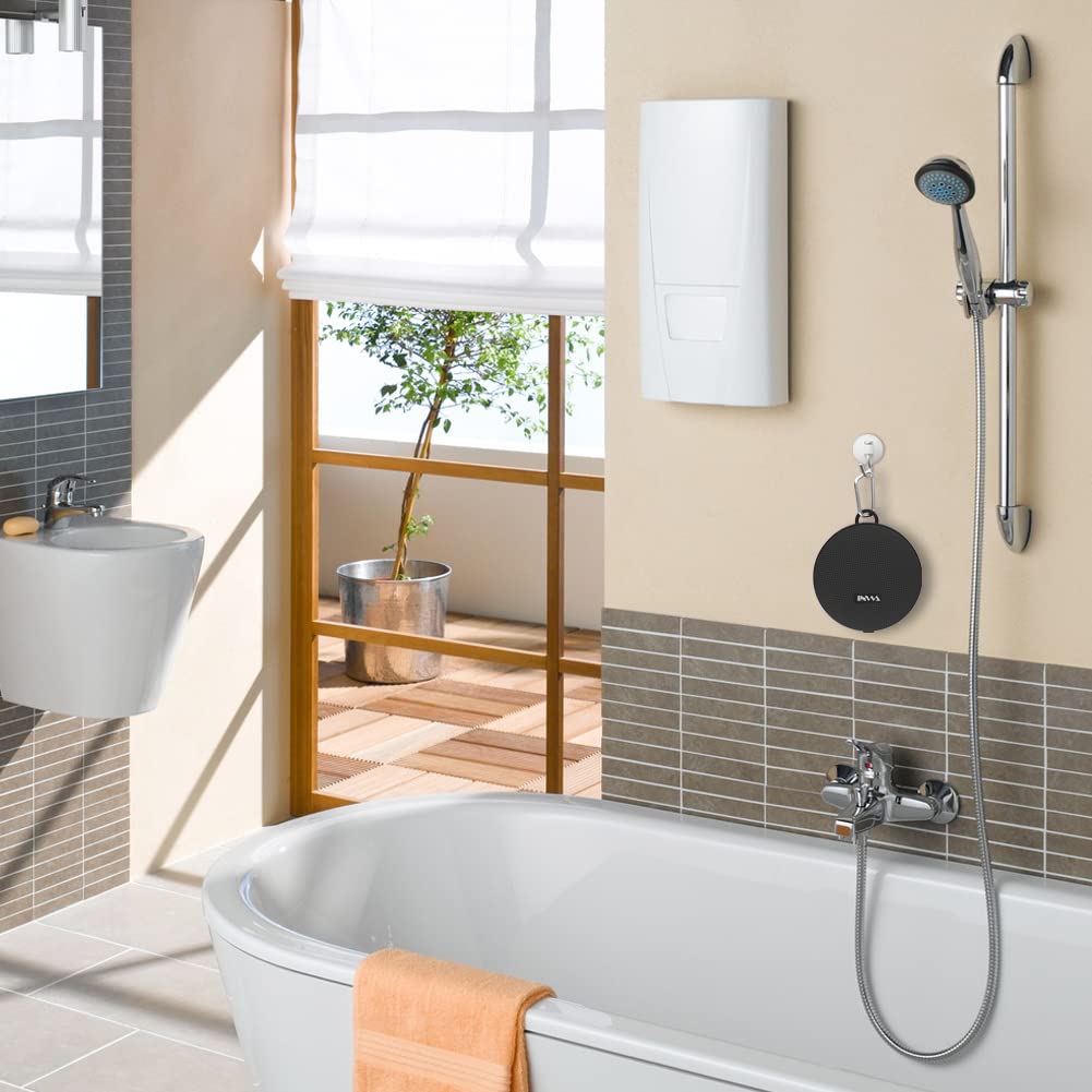 Inwa Bluetooth Shower Speaker Ipx7 Waterproof, Tws Wireless Bathroom Speakers, Built In Mic With Bluetooth 5.0, Tf Card Mode, 12