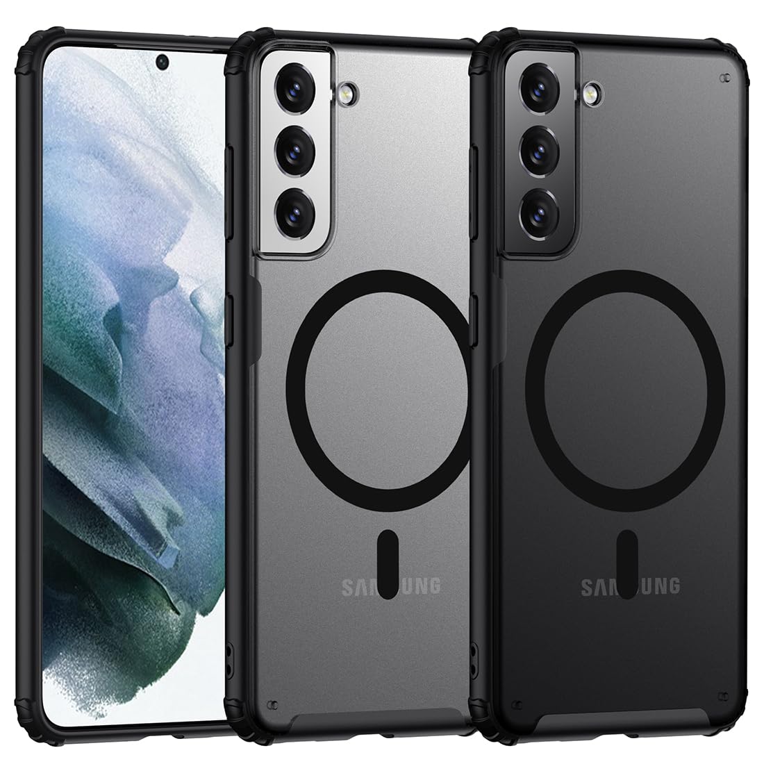 Tianniuke Magnetic Case For Samsung Galaxy S21 Plus, Translucent Matte Anti Fingerprint,Compatible With Magsafe,Slim Fit Shockpr