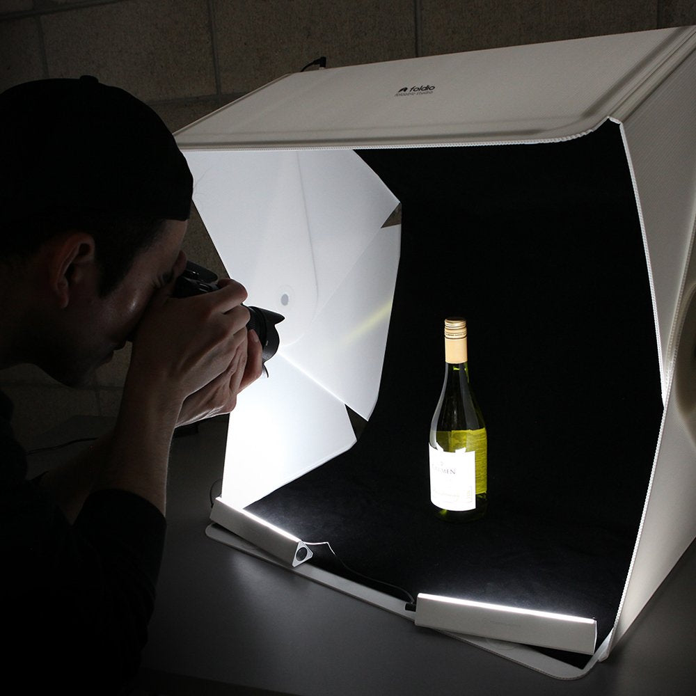 Foldio3 + 360 Studio Fullset (25Inch Photo Lightbox Studio With 10Inch 360 Photography Turntable And 20Inch Extended Plate Set/P